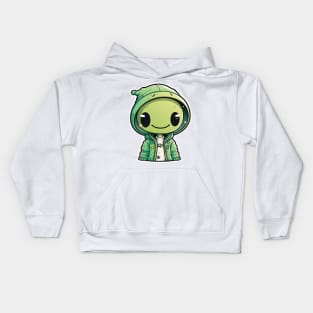 Cool Alien with a Hooded Pullover design #7 Kids Hoodie